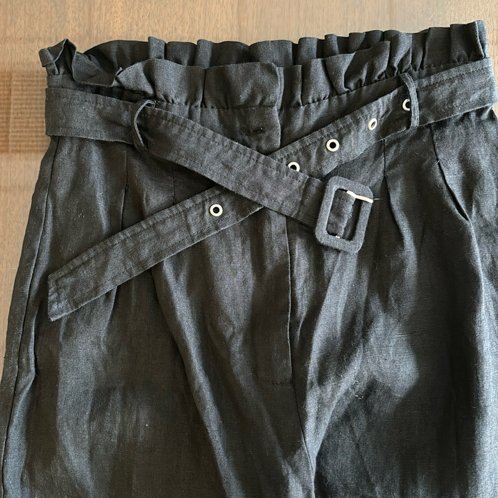 Black Linen Article pants